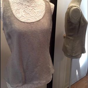 Armani Collezioni sleeveless top in silver